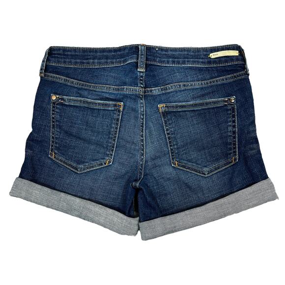 Pilcro Anthropologie Low-Rise Jean Shorts Sz 0/25" Blue Y2K Stretch Denim Jorts - Picture 2 of 12